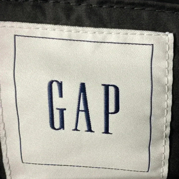 GAP SIZE MEDIUM UNISEX QUILTED JACKET BLACK WIND PROOF WATER PROOF ZIP FRONT - Picture 7 of 10